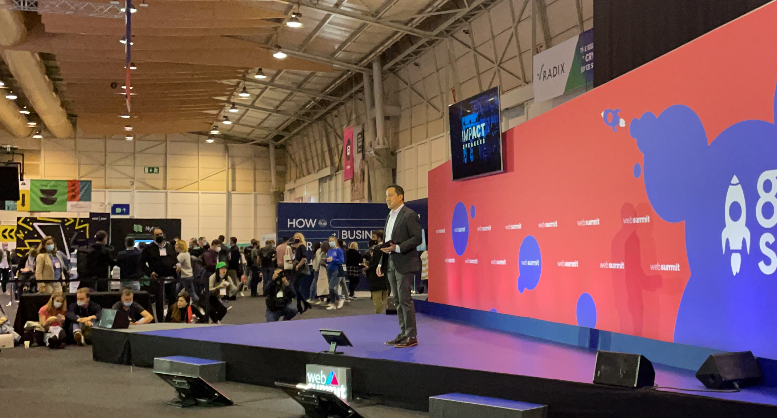 Carlos Almonte speaking at Web Summit Lisbon